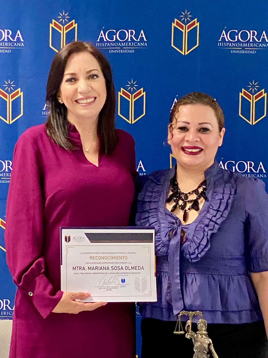 MarianaSosaO's tweet photo. Ha sido un verdadero placer el brindar la ponencia "Retos y Perspectivas de la Educación Superior en Michoacán" a través de la Universidad Ágora Hispanoamericana. 
Muchas gracias por la invitación a la Rectora de esta institución, la Dra. Ana Luz Mila. https://t.co/x3AWDwo8BS