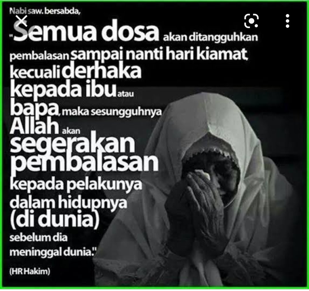 SsSendri's tweet photo. Ingat sorga di telapak kaki ibu. Bertobatlah selagi sempat https://t.co/1wSQ4M0p0s