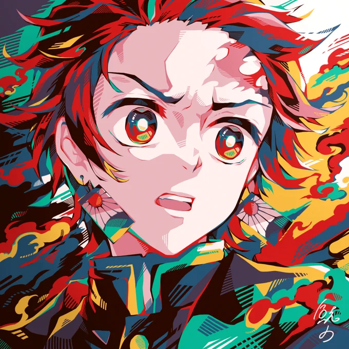 再掲だけど炭治郎おめでとう🎉
笑顔の炭ちゃん全然描いてない。
 #竈門炭治郎誕生祭2022 