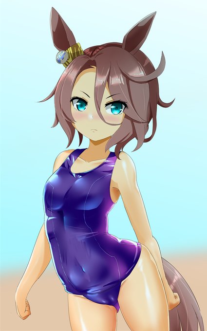 スク水タイシン #スク水 #ナリタタイシン(ウマ娘) https://t.co/2p4zOBSARV 