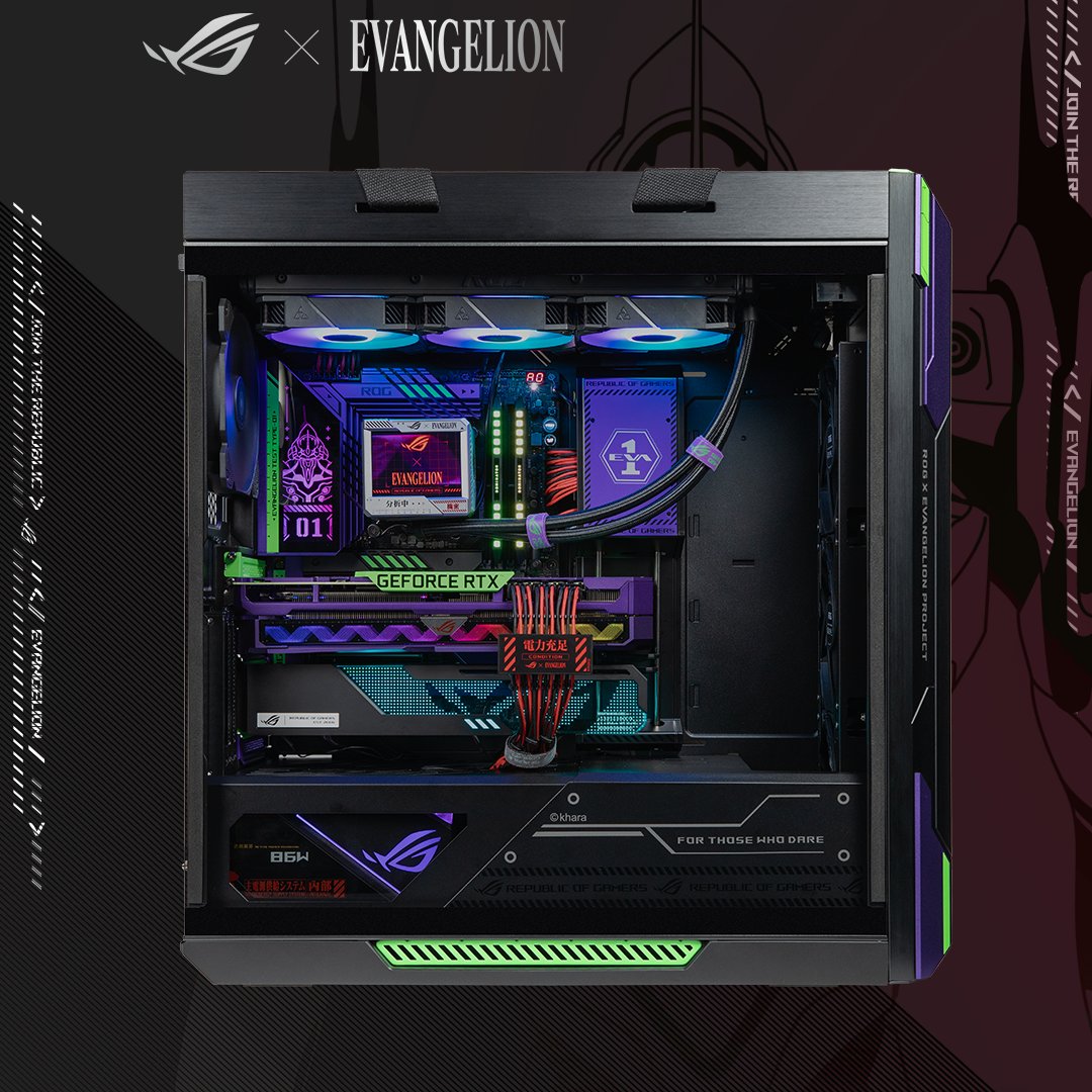 MwaveAu's tweet photo. The Gaming PC 𝙧𝙚𝙖𝙙𝙮 to take on the angels.

Check out the ROG x EVA Gaming PC at @smashcon this weekend alongside many other anime inspired PCs.

@ASUS_ROG x #Evangelion https://t.co/Yb9JtTijbi