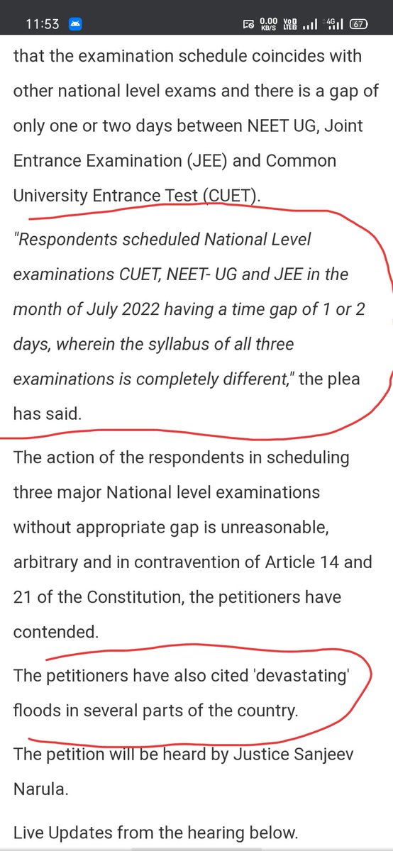 Arre yrr humare jo aur bhi main reasons thae wo kyu nahi diye, 
Less time for preparation,
Delayed councelling,
Late start of new sessions 🤦🤦🤧...
#NEETUG2022
#MODIJIextendNEETUG