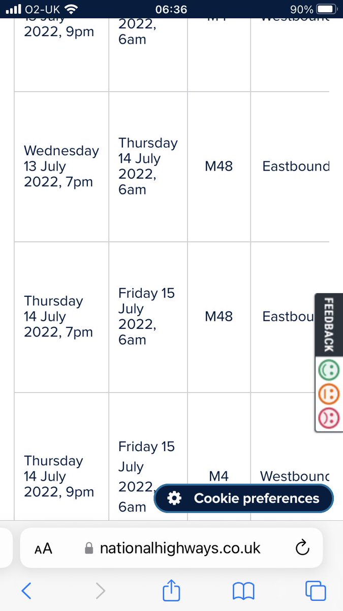 ElizabethOliver's tweet photo. @HighwaysSWEST @2SevernBridges can you confirm please if the M48 westbound will be shut tonight? Last nights westbound closure was not on your website &amp; was very inconvenient. The website has been incorrect multiple times recently https://t.co/h7sKWif1Oe