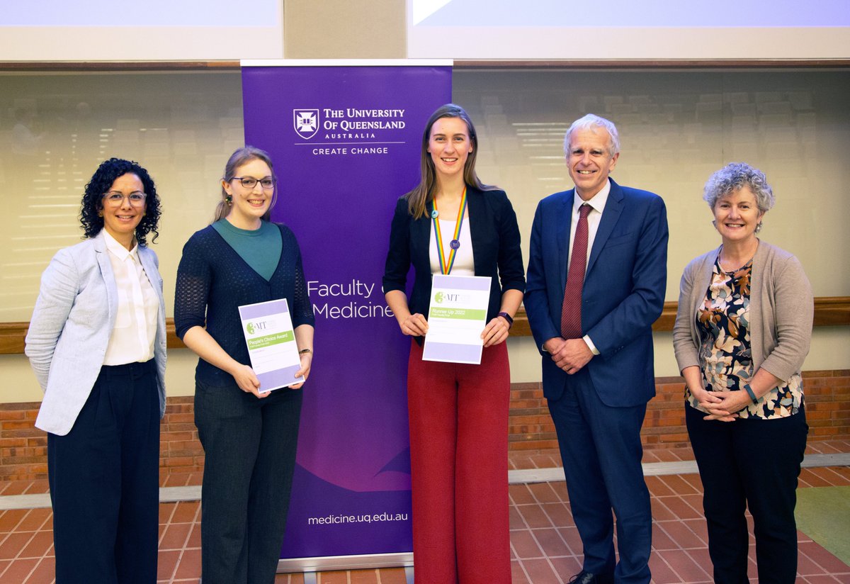 Congratulations to todays Faculty #3MT Winner, #UQCCR's Yunan Ye. 
Yunan will go on to compete in the #UQ3MT Final in September. 

Congratulations also to UQDI’s Rachel Rollo and MRI-UQ’s Jennifer Stables who took out runner up and people’s choice! 🙌🙌