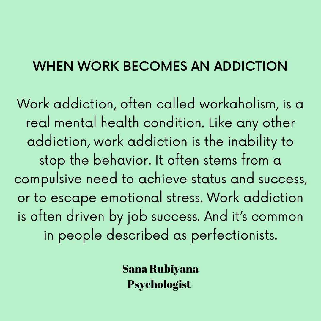 SRubiyana's tweet photo. ⚡️Let’s talk about Work Addiction
#workaddict #workaddiction #workaddictionsyndrome #workaholic #workaholics #workaholicproblems #worklofeimbalance #workingovertime #addiction #workaddictionawareness #workfromhome #unhealthycopingmechanisms #denial #workaddictionsymptoms https://t.co/grAbNK8WXg