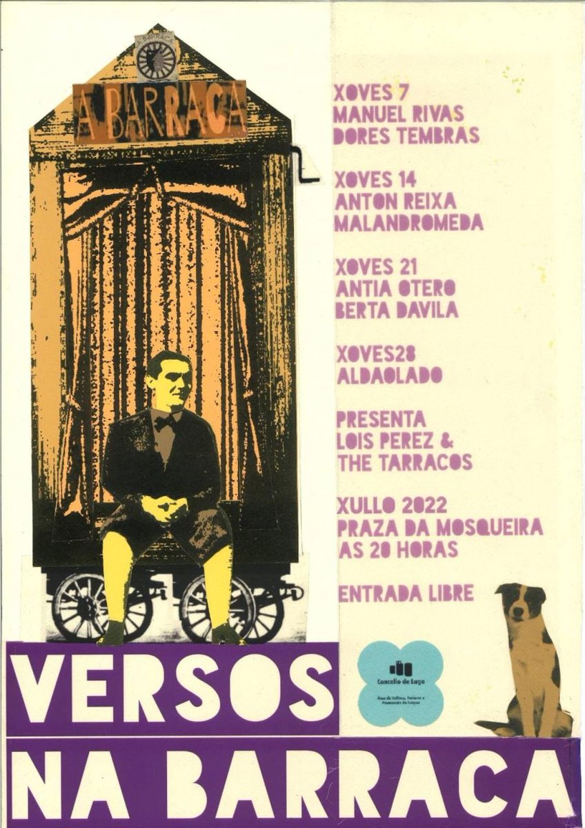 📅 Este xoves faremos unha pequena intervención no Versos na Barraca, na Praza da Mosqueira, en Lugo. Viva Fili!