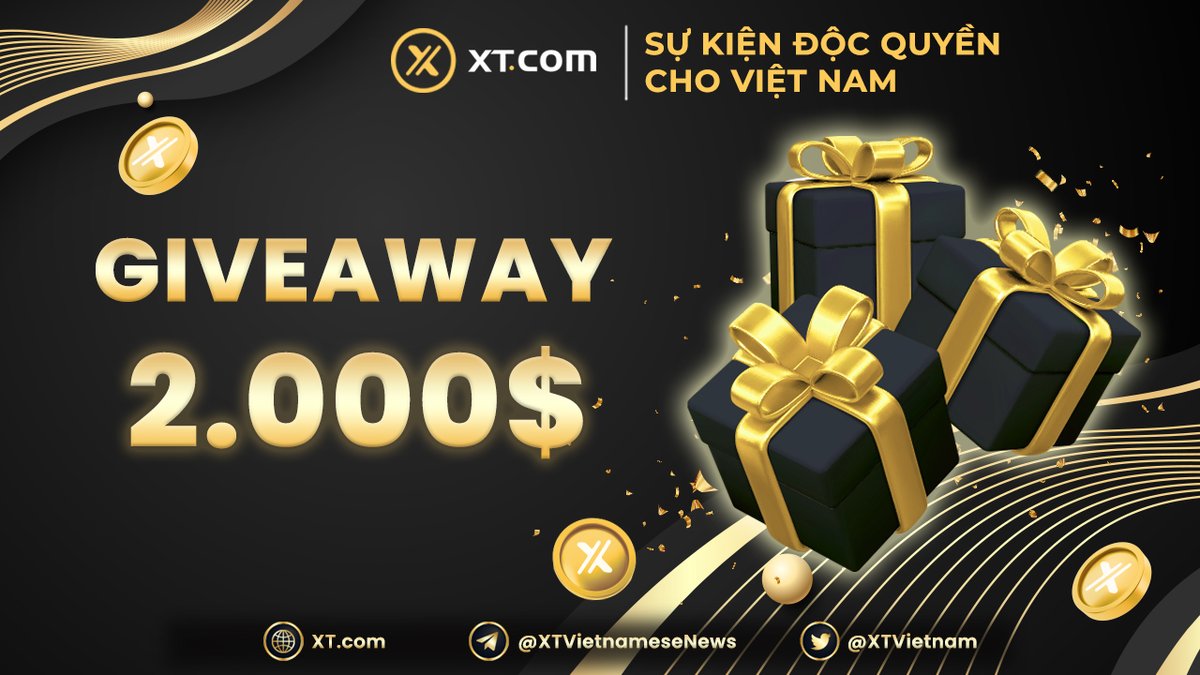 XTVietnam's tweet photo. 🎁 SỰ KIỆN 2.000$ AIRDROP - XT VIỆT NAM 🇻🇳 

🛎 Tham gia tại: https://t.co/lW2HqgoKy8

⏰ Thời gian: 14/07 - 24/07/2022

🎁 Phần thưởng:
Top 1: 50 XT ~ 100$
Top 2: 25 XT ~ 50$
Top 3: 12 XT ~ 25$
Top 4-10: 10 XT ~ 140$
111 người ngẫu nhiên: 7 XT ~ 15$/người https://t.co/O79UliR41e