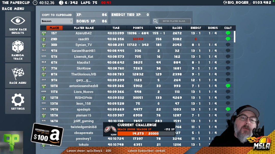 merlin_milk's tweet photo. Congrats to Azeruth42 on their win 
@MSLARacing
  today!  Hell yes!  See you all tomorrow at 9AM PST for more CRANKS and RAIDERS! 
#MSLARacing #MarblesOnStream #racing #firstplace https://t.co/MkOPVLwEdM