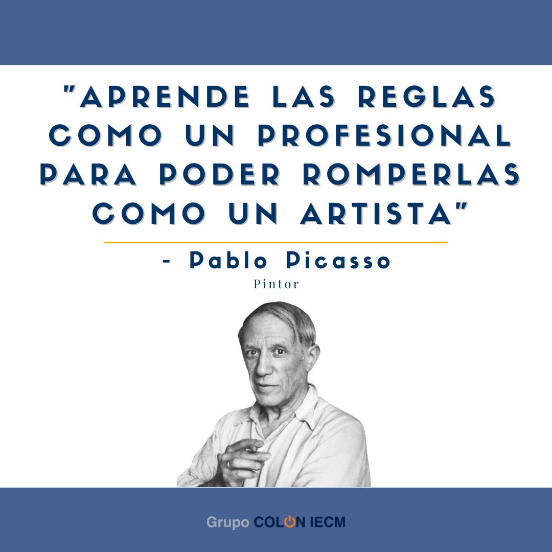 Pablo Picasso una vez dijo... 💭

🌞¡Feliz día!🌞

#GrupoColon #Picasso