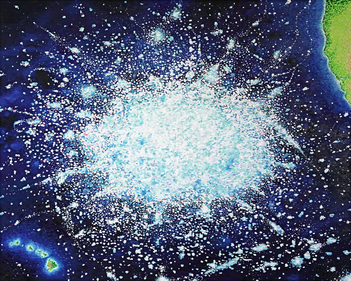 kevin_eason1's tweet photo. Kevin Eason (b. 1978)
Pacific Trash Vortex 2042 (North Eastern Vortex)
2022
Oil on canvas
120 x 150 cm
#pacifictrashvortex #pacificgarbagepatch #contemporaryart #artgallery #kevineason #kevineasonartist #pacificocean #oceanwasteplastic #saveouroceans #paintingoftheday #art https://t.co/tpGq55cA7m