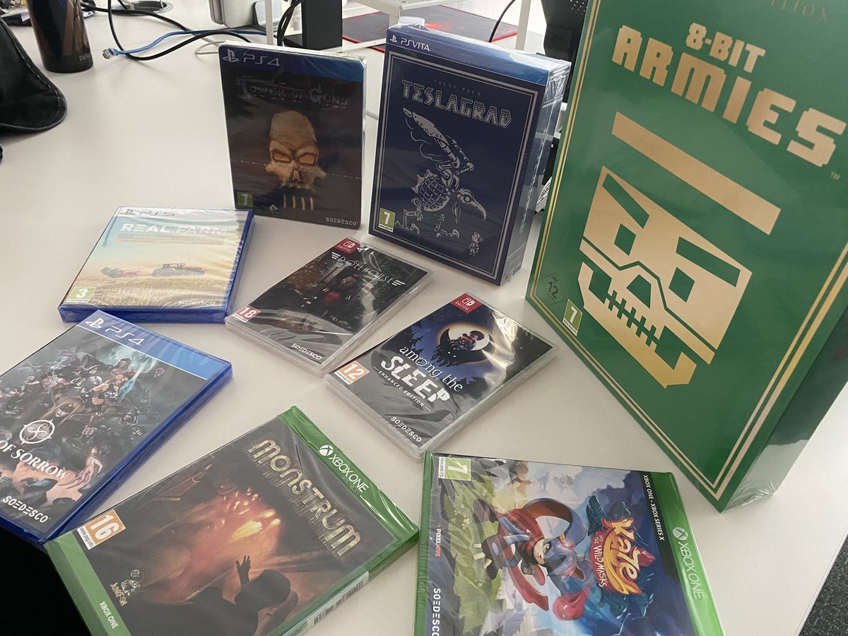 MarIgones's tweet photo. Mola trabajar en una empresa de videojuegos 🥰

¡Buenos días!

#Teslagrad #Kaze #monstrum #amongthesleep #realmfarm #dollhouse #8bitarmies #owlboy #omenofsorrow #towerofguns https://t.co/f5Rwoieobi