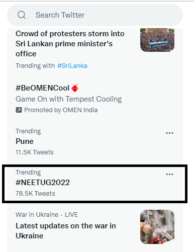 vani_mehrotra's tweet photo. NEET UG 2022 is heavily trending on Twitter. All eyes on Delhi High Court today as a petition to postpone NEET UG exam has been filed. The court will take up the matter today. 

#NEETUG #NEETUG2022 https://t.co/irgiTt6wQQ