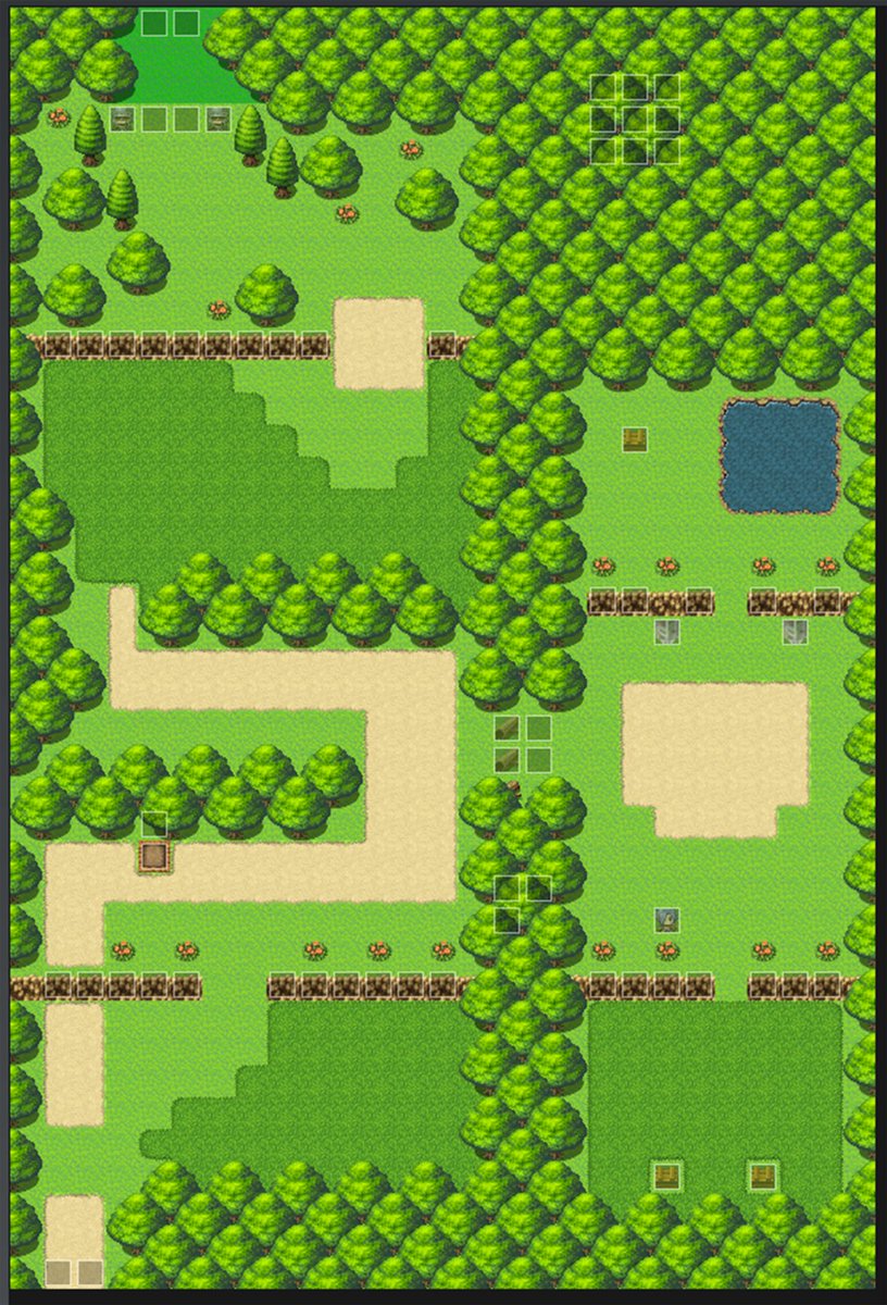 HentaimonGame's tweet photo. The maps of chapter 1 are complete, here is the Forest Area!

#rpgmaker #indiedev #gamedev #leveldesign https://t.co/Sm3FNzPMPM