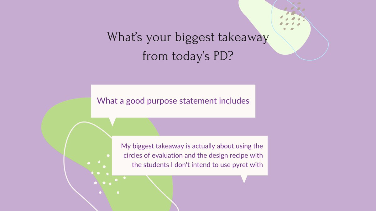 Bootstrapworld's tweet photo. Teachers in our virtual Algebra PD are digging into #IntegratedCS. Here’s what some of them had to say about the training thus far. https://t.co/ZBPPGJMh5o