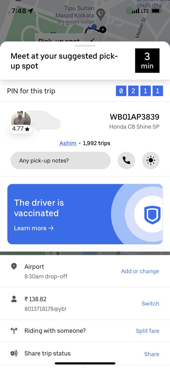 _mdjunaid786's tweet photo. I m trying to move from Dharamtalla to airport … uber fare after discount 138 … but when i book and ask driver to go , they charge me 200-250 for this trip . aftr many attempts one of your driver come and told me to pay ₹50 extra .Im going  #uber #uberdriver #Uber #uberdriver https://t.co/39Hl3DqCCk