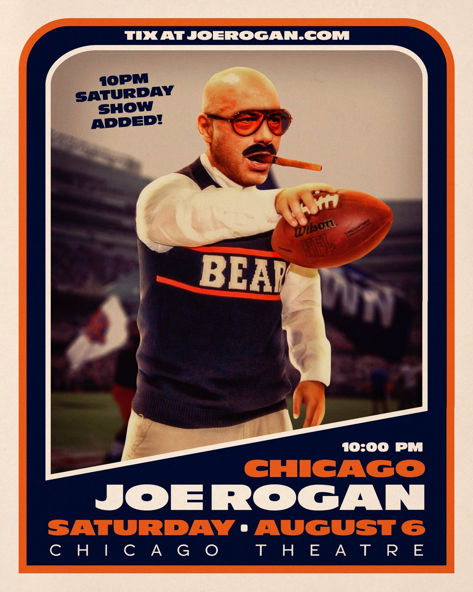 Chicago! We added a second show Saturday night.  Tickets available at joerogan.com