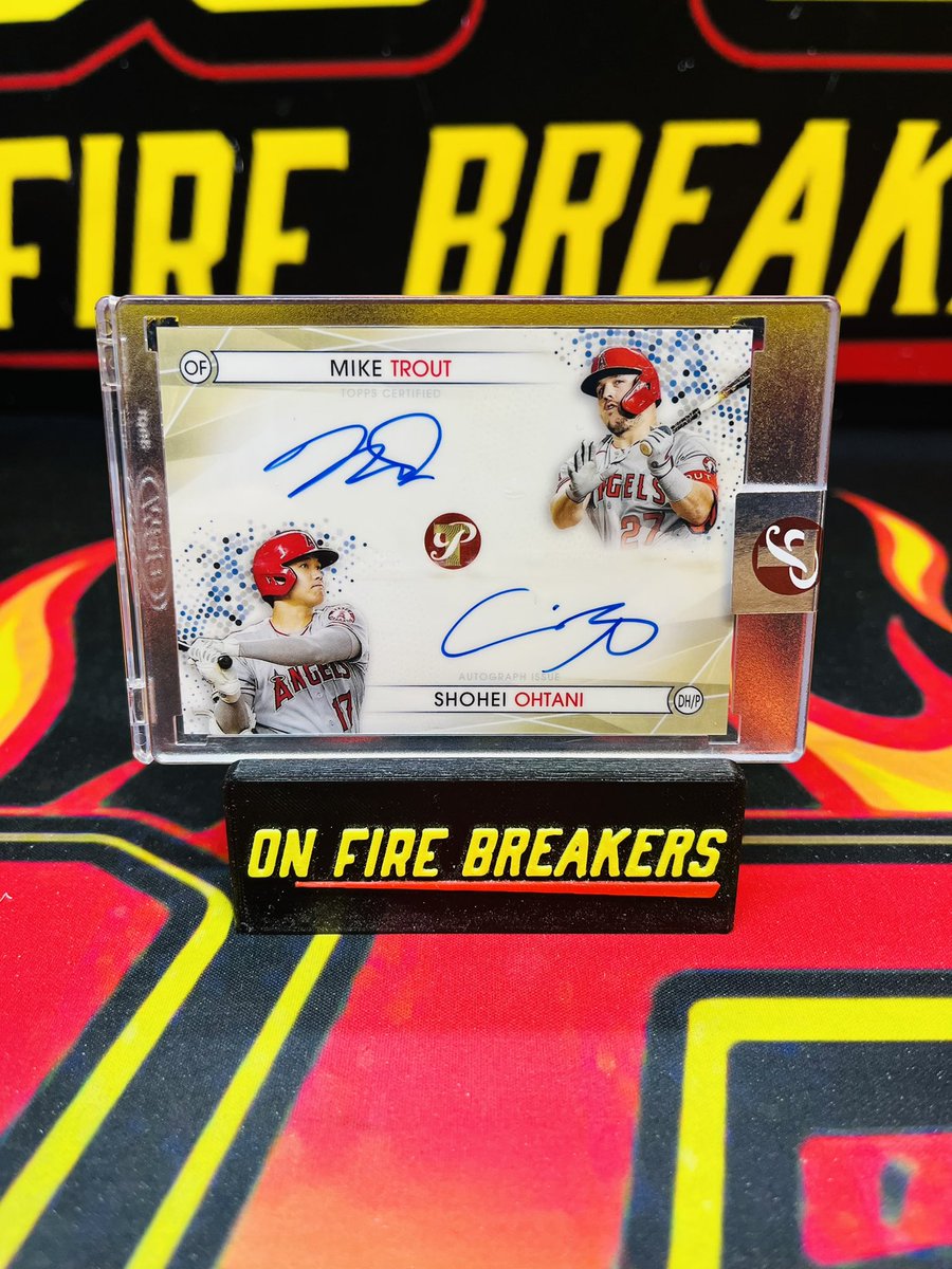 travthompson57's tweet photo. 2022 Topps Pristine Mike Trout and Shohei Ohtani 1/1 hit tonight for a customer!! #topps #tradingcards  @CardPurchaser  @beckettcollect  @ChecklistsforUS  #groupbreaks #casebreaks #Trout #Ohtani https://t.co/0wXSbje5kd