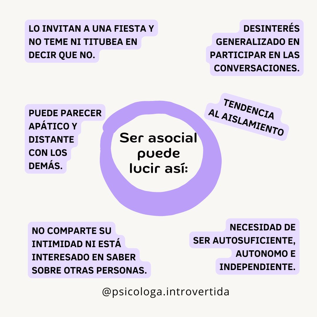 psiintrovertida's tweet image. ¿Y cómo será ser asocial? te cuento 
instagram.com/p/Cf9P5PrLbdA/