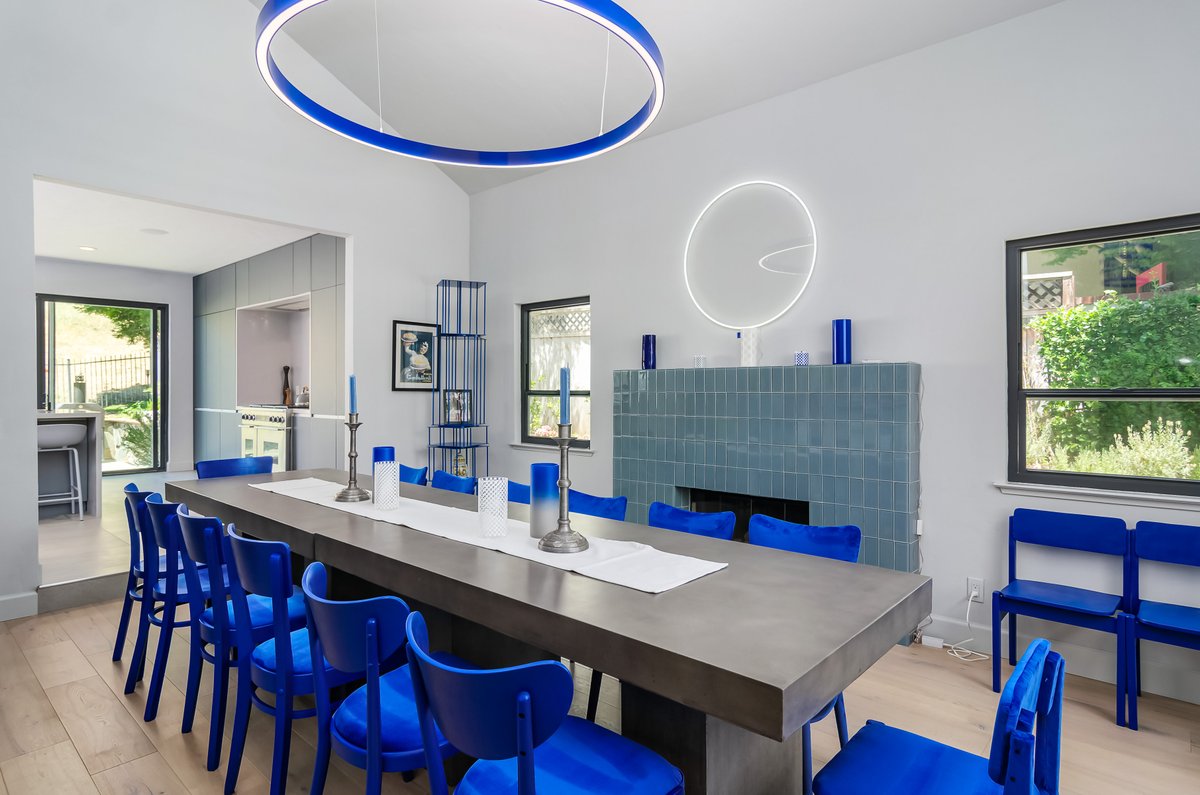 Brought to life with the Midas touch of a Parisian design firm, Crosby Studios, under the tutelage of world-renown Harry Nuriev, the interior of 3649 Deer Trail Drive in Blackhawk cues up a masterful mix of custom finishes. <a href="/Compass/">Compass</a> #customdining #design #modernarchitecture