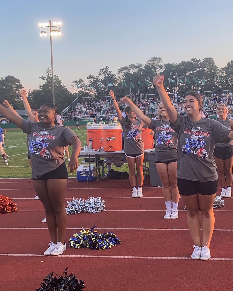 WAVEPRIDE's tweet photo. Congratulations to alumni cheerleaders Mel &amp; Jada for being selected at tonight’s All Shore Football Classic!  #allstar #wavecheer #wavepride #waveathletics https://t.co/ic4rZDCXGV