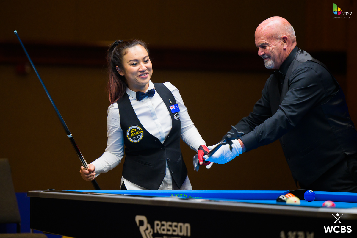 WCBSbilliards's tweet photo. Huge win for Japan's Yuki Hiraguchi, she has beaten Molrudee Kasemchaiyanan 9-0 in #WomensPool 

#twg2022 #WitnessHistory #WeAreTheWorldGames #WeAreBilliards #billiards #9ball https://t.co/mUwgjznAHA
