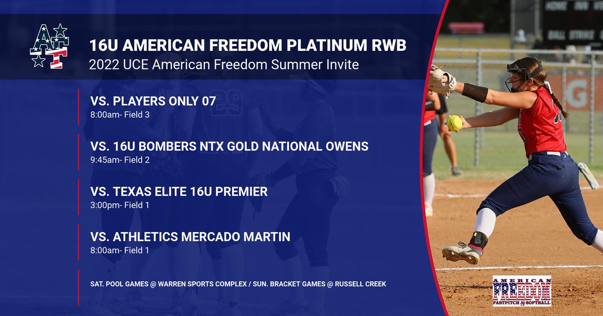 16uAFPRWB's tweet photo. Come watch these hard working athletes this weekend as they take the field! #AFStrong #afrwb https://t.co/Y7dZohSBR0