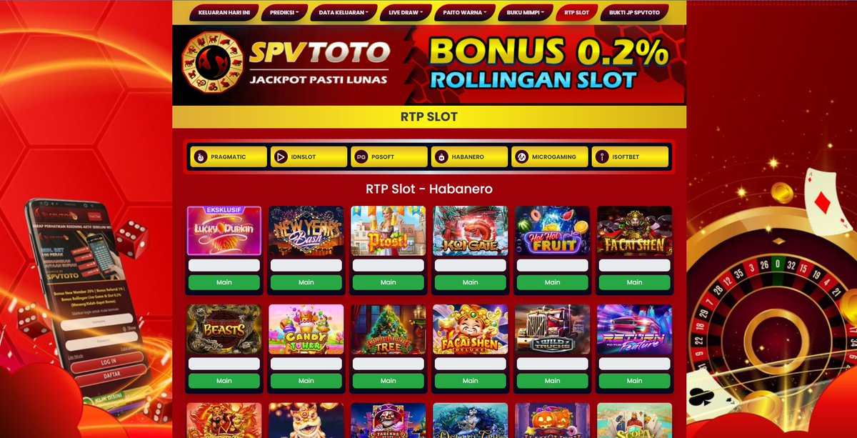 spvtoto's tweet photo. Rtp HABANERO Slot Gacor Hari Ini
https://t.co/xUfnj9MhjN
#SPVTOTO #PREDIKSISPVTOTO #SPVTOTOGACOR #SPVTOTOSLOT https://t.co/uW0kWWfMfa