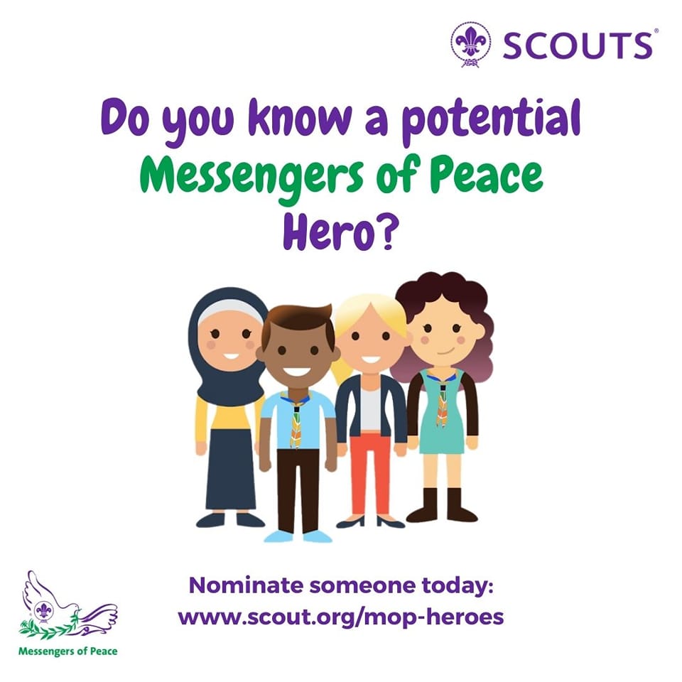 ScoutinginAPR's tweet photo. Nominations are still open for Messengers of Peace Hero Award! 🕊 

🔗 To learn more &amp; nominate your Hero, visit: https://t.co/fdTRxS9gg9

Nominations are open until July 21, 2022 https://t.co/CyzhvV7shk