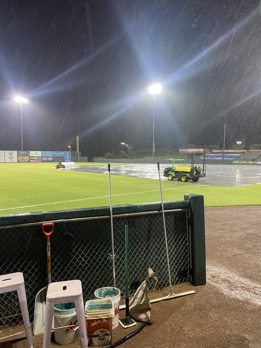 Pop up thunderstorms! SMH! Just another day in the life of a groundskeeper. #SportTurf