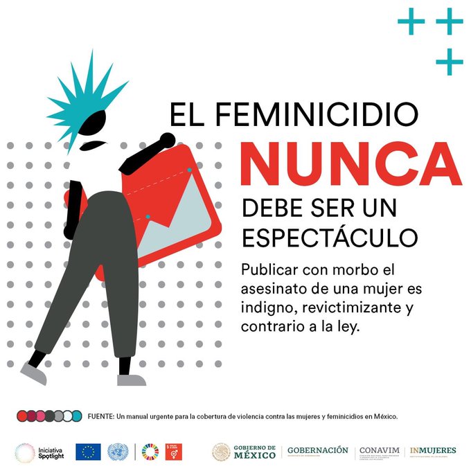 ONUMujeresMX's tweet photo. Revisa y comparte el manual para la cobertura periodística en casos de #feminicidio y otras violencias contra mujeres, niñas y adolescentes en México.
#ManualPeriodistas 👉 https://t.co/nf6NmRpG94
#SpotlightMX🇲🇽🇺🇳🇪🇺 #AltoAlFeminicidio https://t.co/OpSF1Ail93