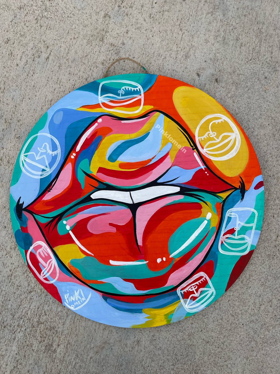 “Sweet Love“ 18” original painting, email info@pinklomein.com if you are interested 🙌🏾#pinklomein #art