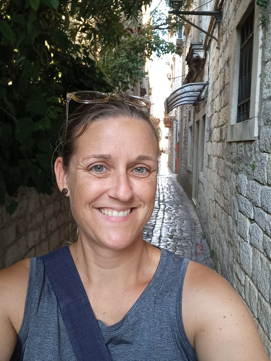 Kelly's Epic European Saga is ending. One month away. First selfie Prague vs last selfie Trogir...#untilnexttime