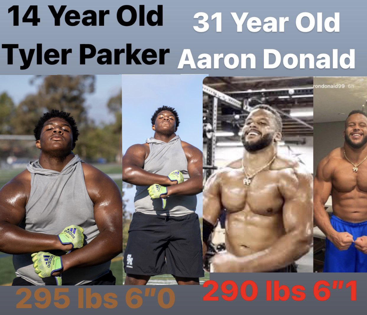 Meet giant fourteen-year-old football prospect who's heavier than Aaron  Donald and can deadlift 415lbs