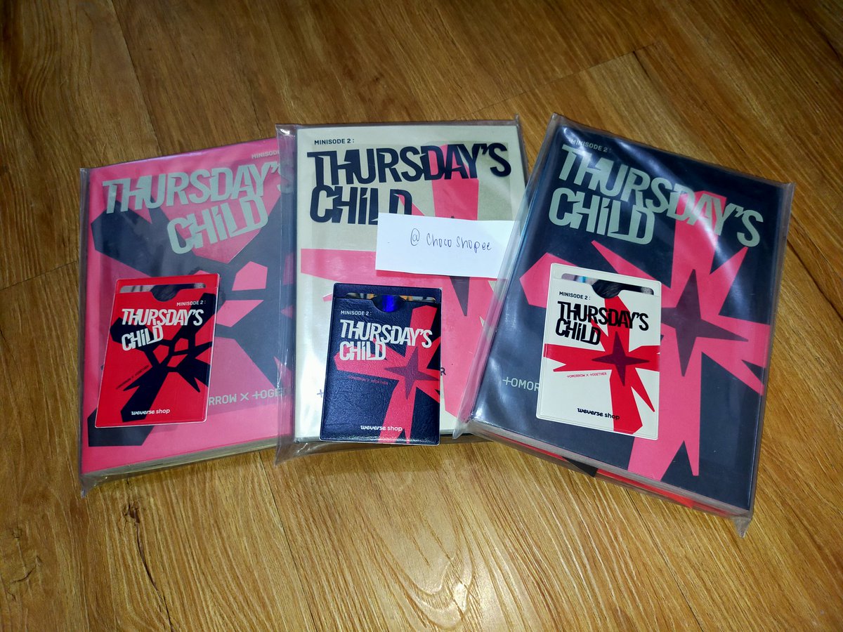 ChocoShopee's tweet photo. wts lfb txt

ONHAND MINISODE 2: THURSDAY'S CHILD

> 2500 set
> 850 ea
+LSF
✔ with pob from weverse
W/ poster

DOP: payo or 3 days reserve
MOP: Gcash
MOD: sco, flash, jnt, gogo

t: kai yeonjun soobin beomgyu taehyun chapter tomorrow x together moa good boy gone bad

#ChocoSells https://t.co/a4dl1AVZrE