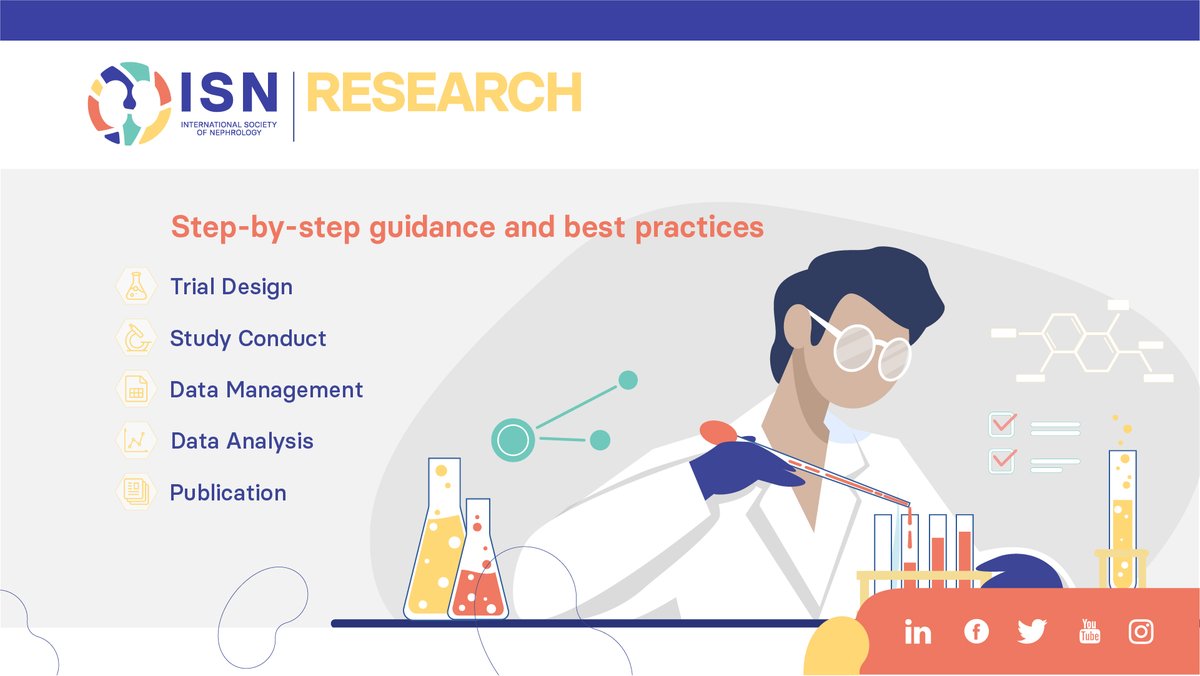 The ISN-ACT Clinical Trials Toolkit is an #OpenAccess, an online resource to assist with trial design, study conduct, data management, data analysis, and publication. Access the Toolkit here: theisn.org/in-action/rese…