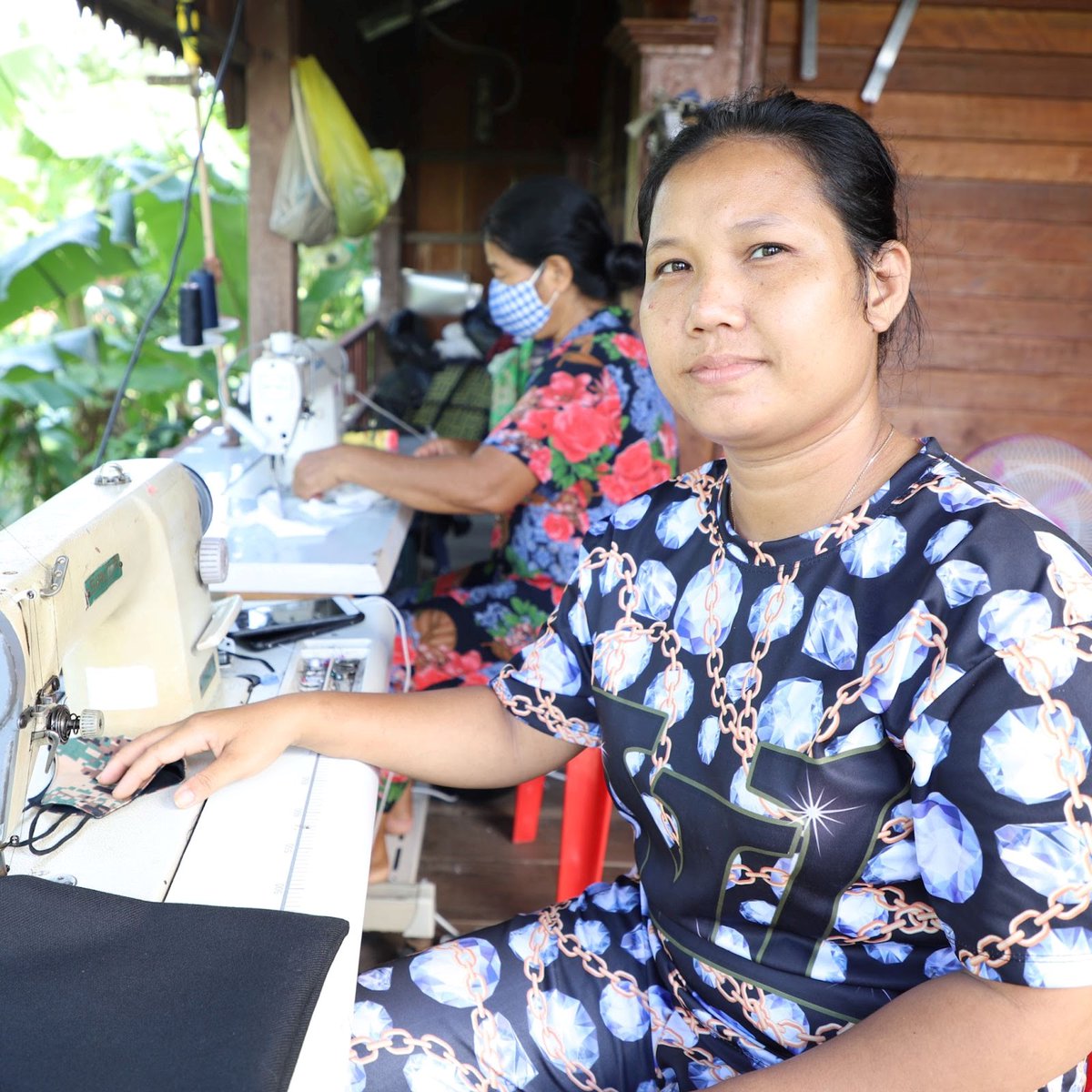 Meet Ms Nimol and Ms Pov. After completing our Sewing Project, they started their own small business. Now, they’ve secured contracts to sew between 300 and 500 articles of clothing each month - earning enough income to support their entire families.
