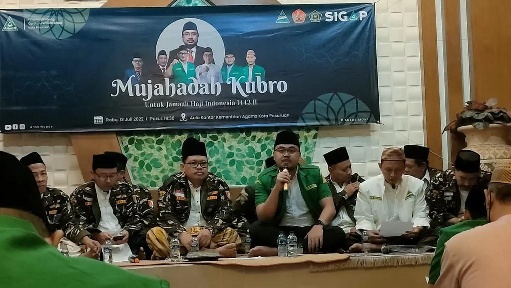 pwansorjatim's tweet photo. PC GP Ansor dan Kemenag Kota Pasuruan menggelar Mujahadah Kubro untuk kelancaran dan keselamatan Jama'ah Haji Indonesia 

#SpiritBaruAnsorJatim
https://t.co/dELC80A4n8 https://t.co/cN4ESsvx2h