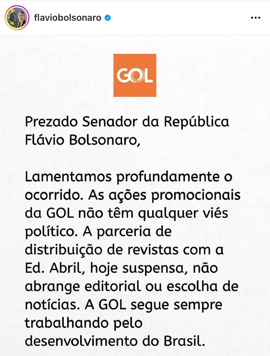 guilherme_amado's tweet photo. Que postura covarde e antidemocrática, @VoeGOLoficial. Vergonha uma empresa se curvar a esse tipo de patrulha contra a imprensa. Quem perde é o passageiro, que voará menos informado, e a empresa, que mostrou como é limitado o entendimento de seu papel social. https://t.co/i3BQP877AY