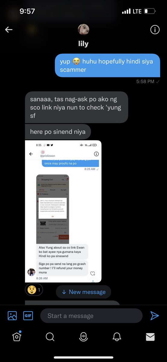 they said they will “update me” if there are any and since i’m too trusting, i didnt really sense anything off with our transaction until another buyer <a href="/wobblilykart/">lily</a> reached out to me about how sus the seller is despite having proof of previous transactions.