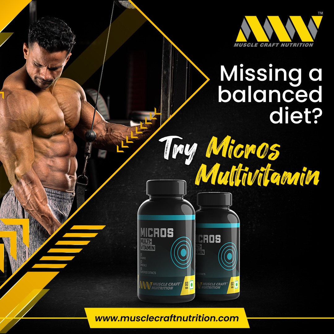 MuscleCraftN's tweet photo. Your body needs a balanced diet to function properly. Due to a busy schedule you often miss the same. There’s nothing to worry when you have Micros Multivitamin.
#RuknaAbMumkinNahi #MuscleCraftNutrition
#Multivitamin #Minerals #Vitamins #EssentialNutrients #BestSupplement https://t.co/OJszUIP07L