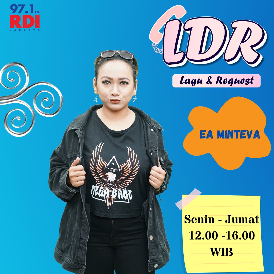 #LDR 

Hai Sobat RDI, lagu yang enak menurut kalian tuh kayak gimana sih?

Kalo ada lagu yang menurut kalian enak bisa Request di LDR (Lagu dan Request) bareng Ea Minteva.

Tulisin juga alasan kenapa lagunya enak menurut kali di kolom komentar.