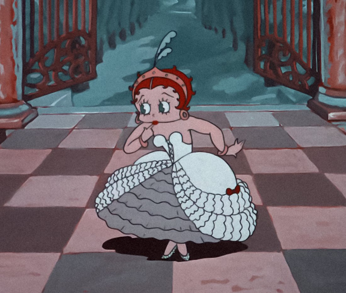 hotline_hollow's tweet photo. In #CupheadDLC our eyes are briefly blessed with the image of a Betty Boop guillotine✨️As a bonus the color scheme's similar to the only original Betty short that's not in b&amp;w, just wondering whether that's on purpose or a funky coincidence @StudioMDHR https://t.co/ye0lVgH2iK