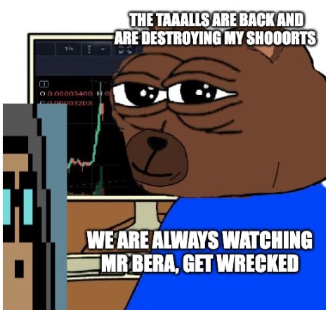 TaaallsNFT's tweet photo. Minting is live. Head to our mint site for your two free Taaalls now!
Fully 100% on chain. Taaalls get taller when they are sold or transferred between tall-ets.

https://t.co/qEHeJ0o0Lw

#taaalls #nft #stealthmint #freemint #EthereumNFTs #mintingnow https://t.co/FdFasmyVx3