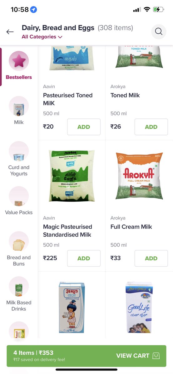 brindhams's tweet photo. What’s happening @Swiggy @SwiggyInstamart ?? 😱 #inflation #WhatsHappening #Chennai #Swiggy #SwiggyInstamart https://t.co/ScOJfyWzFU