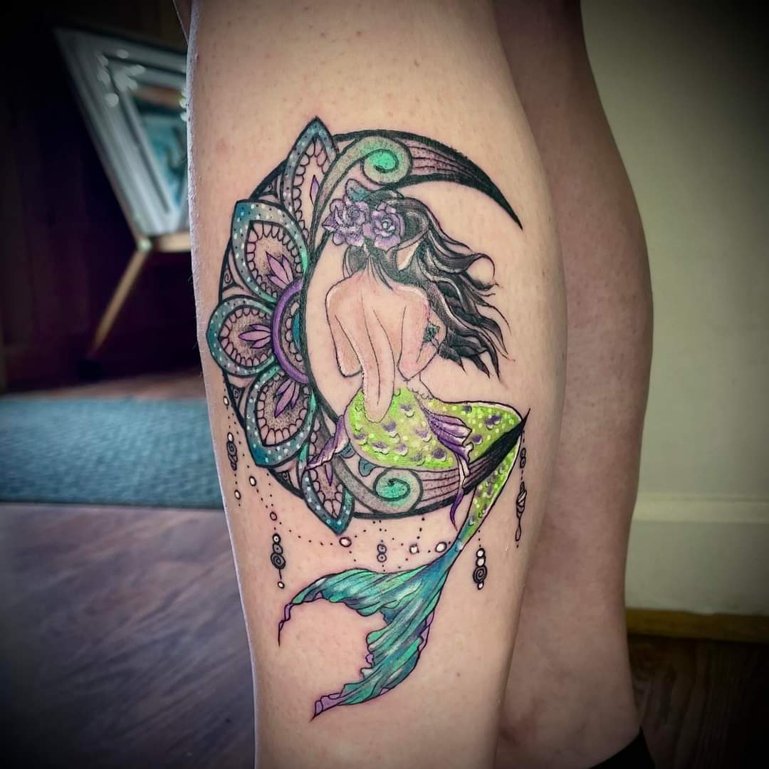 RobinRennier's tweet photo. #newink #Mermaid #mandala #moonmystic https://t.co/rNM4B0tpOF