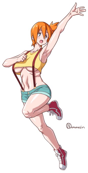 ポーズ練習で描いたカスミに色つけ2。 