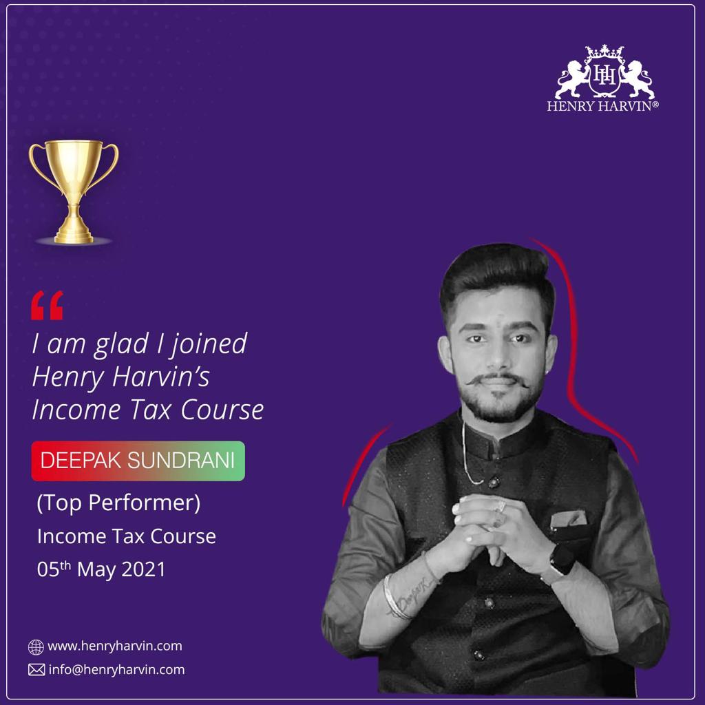 henry_harvin_'s tweet image. 𝐂𝐨𝐧𝐠𝐫𝐚𝐭𝐮𝐥𝐚𝐭𝐢𝐨𝐧𝐬 Deepak !
You're selected as the Best Performer of the Income-Tax Course
(Batch 9th May 2021)
For information about our courses, do visit our website- buff.ly/3r7FvTj
#henryharvin #incometaxcourse  #incometax #taxation