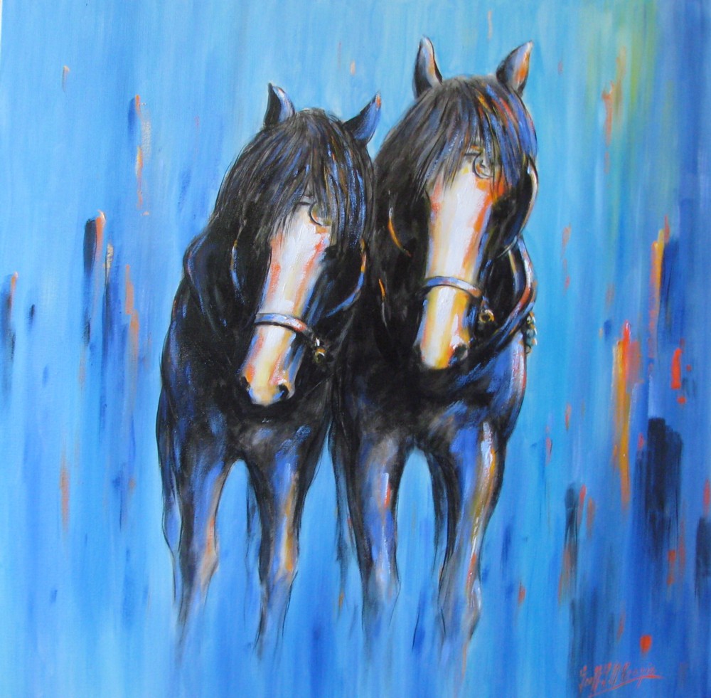wallaby_studios's tweet photo. 597 "Good Mates" Oil 90cm x 90cm.Geoff McKenzie. 
 From Wallaby Studios Stockroom Clearance #horses #clydesdales #australianartist https://t.co/9k2vEcCqek
