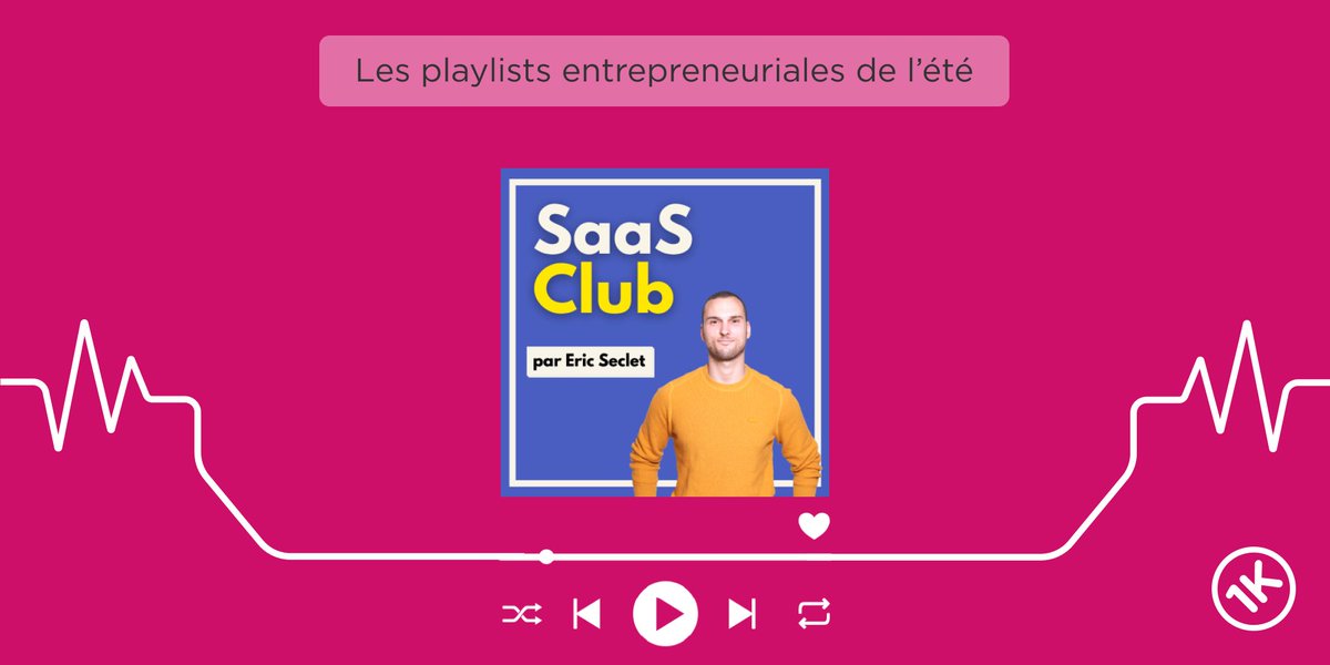1Kubator's tweet image. #INCUBATION ✈️ | Hop ! Et si cet après-midi à la plage, vous écoutiez un #podcast entrepreneurial ? 🏖

Le podcast du jour vous partage les recettes gagnantes des #SaaS français. Nous sommes très fiers d’ajouter @EricSeclet à cette playlist puisqu'il est mentor chez 1Kubator !