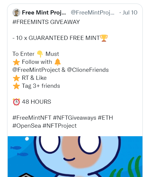 ClioneFriends's tweet photo. 🏆Winners🏆
❤️Collection❤️
🚀Register with WL.🚀
　Please address to me.

@xxFreeManxxx
@taft_phillip
@blvcksimba3797
@davco61383
@pjgocrazy07
@BasitGbadegesin
@Johnfre1234anon
@dicy_rider
@Ashraful_hoque7
@BWBlit

#NFT #NFTfreemint #NFTfreemints #NFTGiveaway #NFTs https://t.co/KQwm5YkUaV
